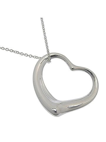 Tiffany & Co. Tiffany & Co. Open Heart Large Necklace, Elsa Peretti, Sterling Silver 925, Approx. 14.9g, Women's, A Rank (view 1)