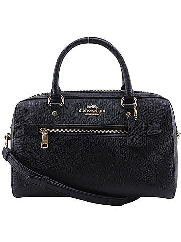 Coach Coach Rowan 2-Way Handbag/Shoulder Bag F79946 Leather Black Crossbody Shoulder Bag/Handbag Zippered Women's (view 1)