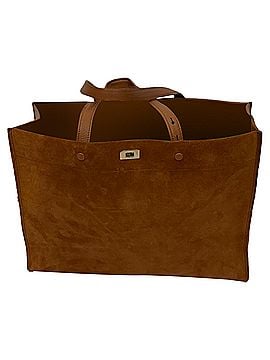 Anya Hindmarch Anya Hindmarch Large Mortimer Tote Bag in Brown Suede (view 1)