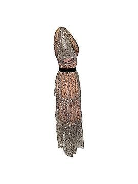 Self-Portrait Self-Portrait Tiered Sequined Tulle Midi Dress in Beige Polyester (view 2)