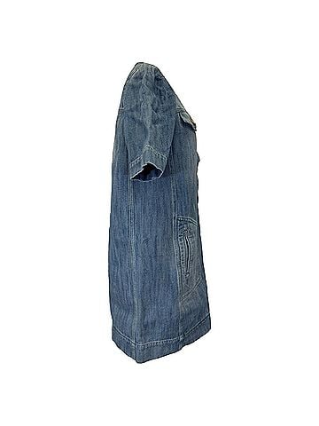 Isabel Marant  Isabel Marant Etoile Oriane Mini Dress in Blue Cotton Denim (view 2)