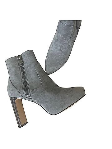 White House Black Market Suede Ankle Heeled Boots Ankle Boots (view 1)