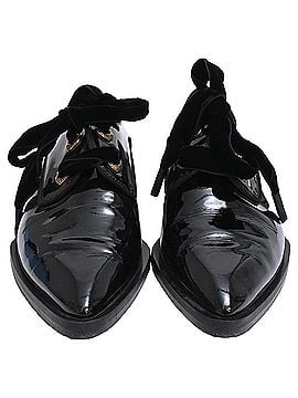 Lanvin Lanvin Pointed-Toe Lace-Up Derby Shoes in Black Patent Leather (view 2)