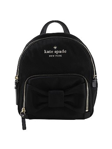 Kate Spade New York Kate Spade Ribbon Backpack/Daypack, Mini Backpack, Nylon, Black, Shoulder Bag/Handbag, 2-way, A5 Size, Zipper, Women's, A Rank (view 1)