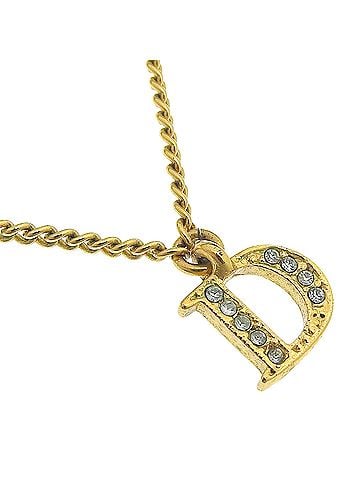 Christian Dior Christian Dior logo necklace, gold plated, approximately 8.1g, women's. (view 1)