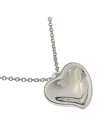 Tiffany & Co. Tiffany & Co. Full Heart Necklace, Elsa Peretti Design, Sterling Silver 925, Shape, Approx. 4.2g, Women's, A Rank (view 1)