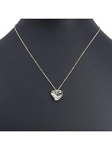 Tiffany & Co. Tiffany & Co. Full Heart Necklace, Elsa Peretti Design, Sterling Silver 925, Shape, Approx. 4.2g, Women's, A Rank (view 2)