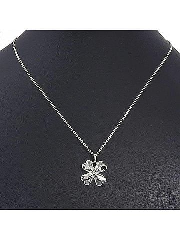 Gucci Gucci Clover Necklace, Sterling Silver 925, Approx. 9.3g, Unisex. (view 2)