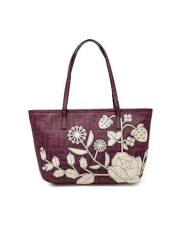 Fendi Small Zucca Floral Embroidered Spalmati Roll Tote (view 1)