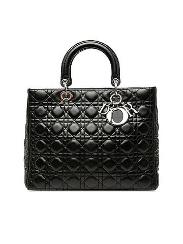 Dior Large Lambskin Cannage Lady Dior (view 1)