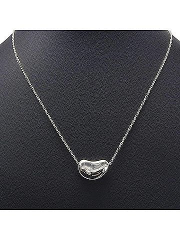 Tiffany & Co. Tiffany & Co. Bean Necklace, Elsa Peretti Design, Sterling Silver 925, Approx. 11.6g, Women's. (view 2)