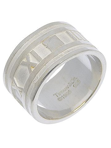 Tiffany & Co. Tiffany & Co. Atlas ring, wide, sterling silver 925, approximately 9.7g, unisex. (view 1)