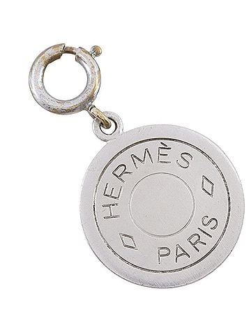 Hermès Hermes HERMES Sellier Pendant Top, Metal, Silver, Approx. 3.4g, Unisex (view 1)