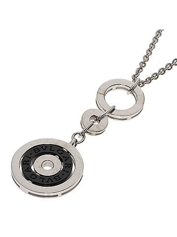Bvlgari BVLGARI Astrale Cerchi Necklace, 18K White Gold/Ceramic, Women's (view 1)