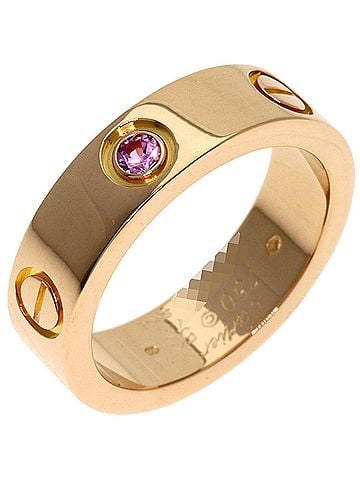Cartier Cartier Love Ring, 1P Sapphire, 18K Pink Gold, Women's Ring (CARTIER) (view 2)