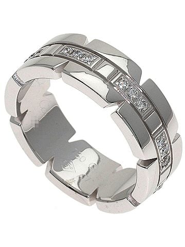 Cartier Cartier Tank Française Half Diamond Ring #47, 18K White Gold, Women's. (view 1)