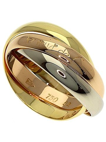 Cartier Cartier Trinity #52 Ring - 18K Yellow Gold/18K White Pink Gold Women's CARTIER (view 1)
