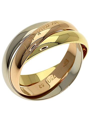 Cartier Cartier Trinity #52 Ring - 18K Yellow Gold/18K White Pink Gold Women's CARTIER (view 2)