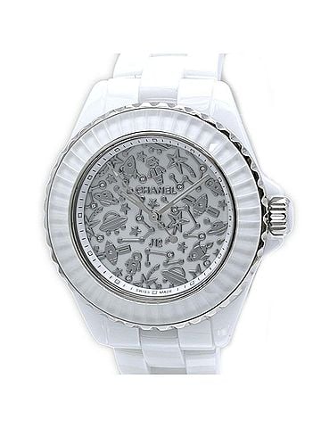 Chanel CHANEL J12 Cosmic Diamond H7990 Women's Watch, White Ceramic x Stainless Steel 40440 (view 2)