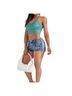Shein Blue Denim Shorts Size XS - photo 2