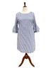 Nine West Stripes Blue White Casual Dress Size 14 - photo 1