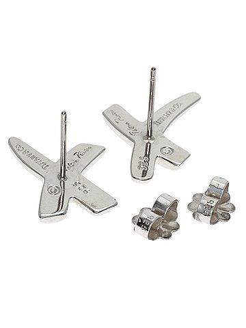 Tiffany & Co. Tiffany Kiss Earrings, Silver, Women's (TIFFANY&Co.) (view 2)