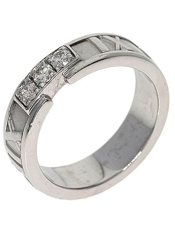 Tiffany & Co. Tiffany & Co. Atlas 3-Diamond Ring, 18K White Gold, Women's. (view 2)