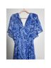 CeCe 100% Polyester Tropical Blue White Casual Dress Size L - photo 6