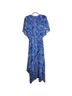 CeCe 100% Polyester Tropical Blue White Casual Dress Size L - photo 2