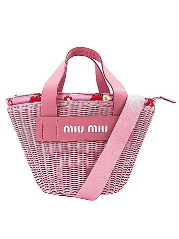 Miu Miu Miu Miu Miu 2-Way Handbag, Rattan, Women's (view 1)