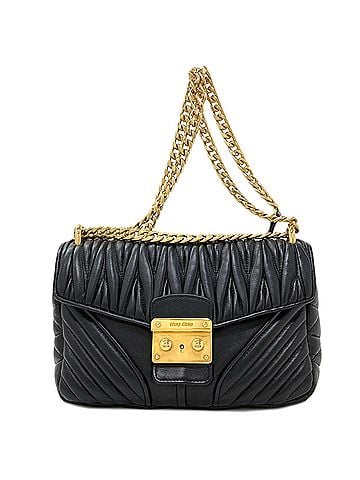 Miu Miu Miu Miu Miu Biker Shoulder Bag, Calfskin, Women's (view 1)