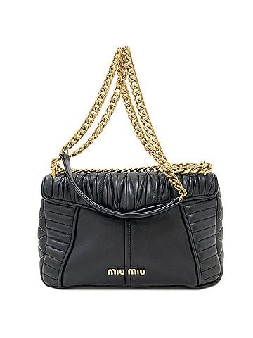 Miu Miu Miu Miu Miu Biker Shoulder Bag, Calfskin, Women's (view 2)