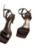 Vince Camuto Brown Silver Heels Size 9 1/2 - photo 1