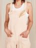 Mini Mates 100% Linen Orange Gold Overalls Size M - photo 4