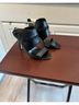 Nicole Miller 100% Leather Black Heels Size 7 - photo 3