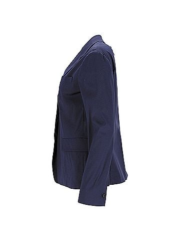 Prada Prada Single-Breasted Blazer in Navy Blue Cotton (view 2)