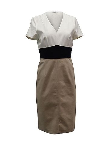 Diane von Furstenberg Diane Von Furstenberg V-Neck Knee Length Dress in Multicolor Silk (view 1)