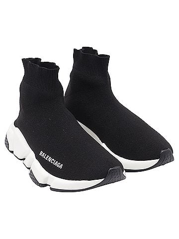Balenciaga Balenciaga Speed Trainer Shoes in Black Polyester (view 2)