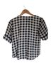 Abercrombie & Fitch Checkered-gingham Black White Short Sleeve Blouse Size S - photo 2