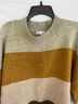 Crescent Stripes Green Yellow Tan Pullover Sweater Size M - photo 4