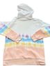 feat Tie-dye White Blue Pullover Hoodie Size M - photo 2