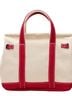 Unlisted 100% Cotton Solid Red Ivory Tote One size - photo 2