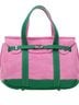 Unlisted 100% Cotton Pink Green Tote One size - photo 5