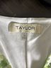 Taylor 100% Microfiber Polyester Floral White Green Casual Dress Size 10 - photo 3