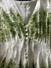 Taylor 100% Microfiber Polyester Floral White Green Casual Dress Size 10 - photo 4