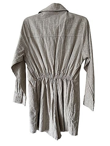 Abercrombie & Fitch Button-Front Cotton Shorts Jumpsuit/Romper Jumpsuit (view 2)