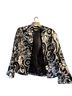 Sandra Darren Floral Black White Jacket Size 14 - photo 1