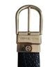 Michael Kors 100% Leather Solid Black Gold Leather Belt Size S - photo 1