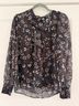 See By Chloé Floral Blue Brown Long Sleeve Blouse Size 4 - photo 3