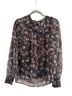 See By Chloé Floral Blue Brown Long Sleeve Blouse Size 4 - photo 1